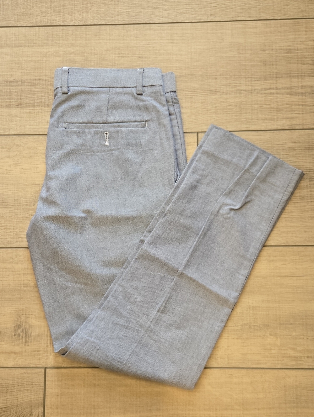 Topman Light Gray Slim Fit Linen Style Dress Pants